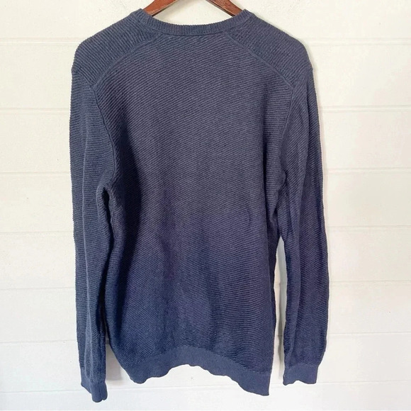 Ted Baker Men’s Cotton Blend Crewneck Dark Blue Knit Sweater Size 5 (Large) - Picture 8 of 8